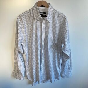 Forsyth Of Canada Mens Non Iron‎ Tailored Fit Dress Shirt Size Large